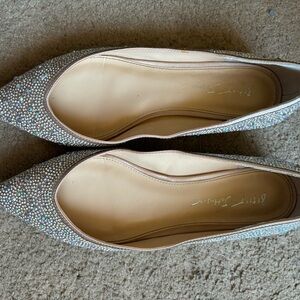 Betsey Johnson Rhinestone Flats Worn Once Excellent Condition Women’s Size 10